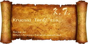 Krucsai Terézia névjegykártya