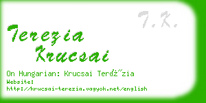 terezia krucsai business card